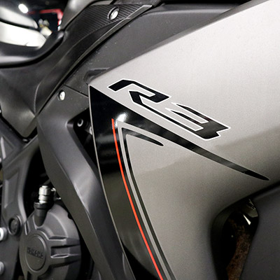 Наклейки под сток для мотоцикла «Yamaha R3» 2018 г.в.